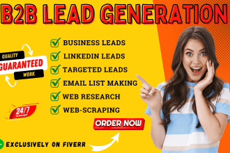 do b2b lead generation and business email list building