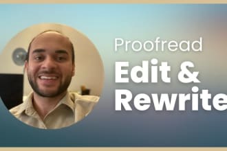 edit and rewrite any piece of writing