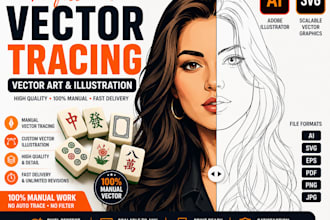 vector tracing, svg, adobe illustrator, vector illustrations mahjong game tiles