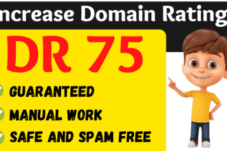 increase your websites ahrefs DR domain rating 75 boost