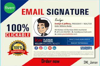 design HTML email signature or clickable HTML email signature