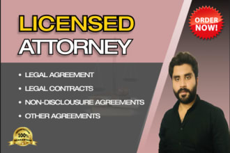 be your lawyer, legal advisor and can also draft agreements