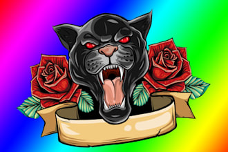 create an panther logo in very short time