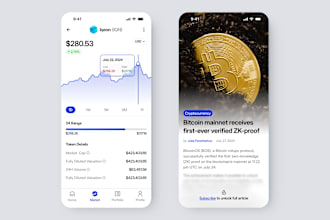 design UI UX, prototype for modern mobile app in figma