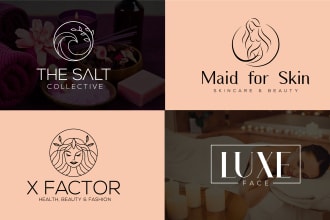 beauty, cosmetic, fashion, spa, yoga and esthetics logo