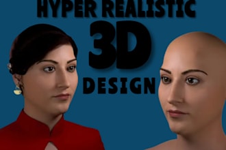 do realistic 3d metahuman, 3d metahuman character and character modelling