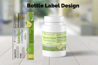 create unique label design, cbd label and supplement label