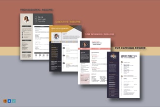 create attractive cv or resume design and writing for your portfolio
