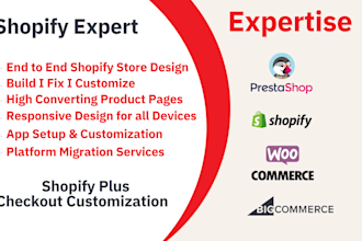 build, design, fix and customize your shopify store