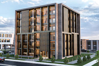 do facade design with 3d modeling and rendering