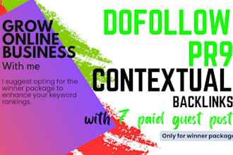 create contextual link building dofollow pr9 for strong anchor text
