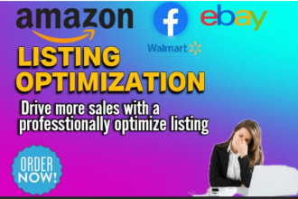 do your amazon listings, keyword research, SEO, ebc, brand story