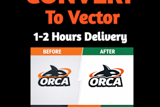 redraw any logo, image to vector fast and clean