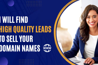 find high quality leads to sell your domain names