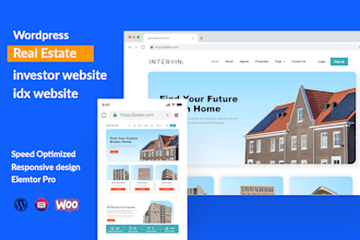 design premium real estate investor website, idx website, wp business website