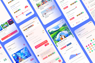 design mobile UI, app UI UX design, app prototype with figma