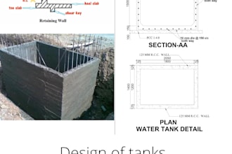 design water tank, retaining wall, dome,septic tank