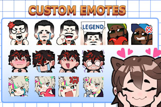draw custom  emotes for twitch or any platform