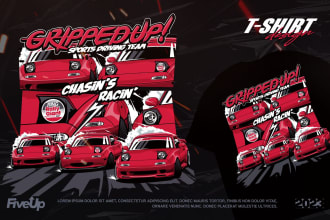 design a car t shirt graphics for your automotive brands