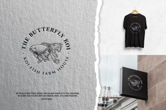 design great vintage logo with hand drawn illustration style