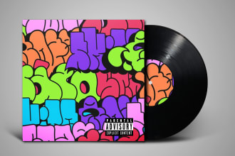 do best album cover graffiti for cd, vinyl dj instrumental