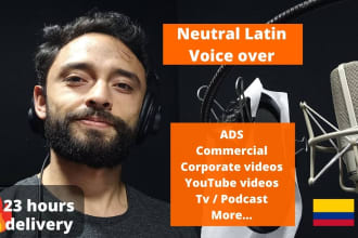 record a pro latin spanish voice over fast delivery