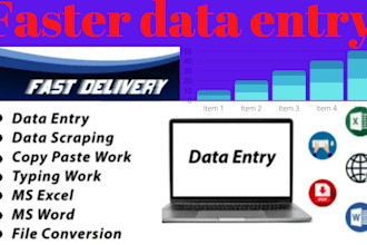 do fastest data entry in one day and internet research
