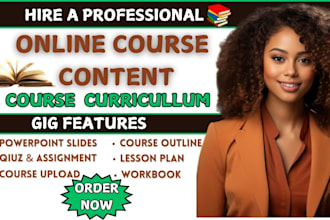 do online course creation, course curriculum, ebook ghostwriter, book writer