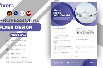 design a professional flyer for your business