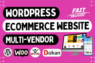 design a wordpress ecommerce website or multi vendor online store