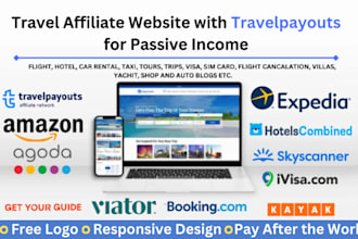 create travel affiliate website with travelpayouts for passive income