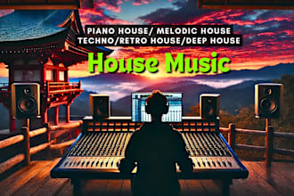 produce UK piano house music for you, melodic house
