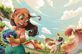 draw middle grade children book illustration