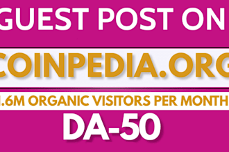 provide crypto guest post on coinpedia, coinpedia,org da 46