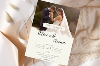 design unique and elegant wedding invitation design