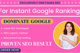 do ecommerce website SEO for google top ranking landing page