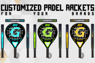 do padel rackets desings with you colors and design