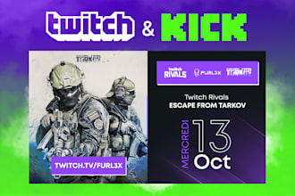 design your twitch or kick stream thumbnail background
