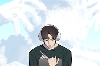 draw you, fanart ,oc in anime or webtoon art style for you