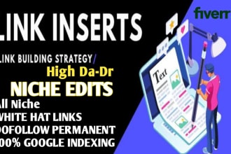 do top quality niche edit link insertion, guest post SEO backlinks