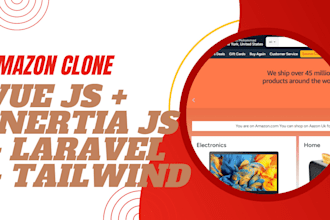 provide vue inertia laravel tailwind amazon clone project