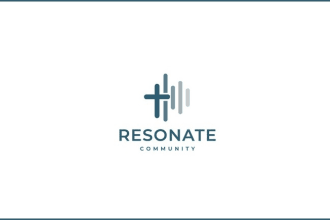 do modern church ministry christian or religious logo design