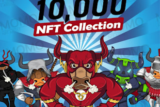 design nft art and generate nft collection upto 10k