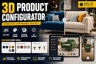 create interactive 3d product configurators and product visualizations