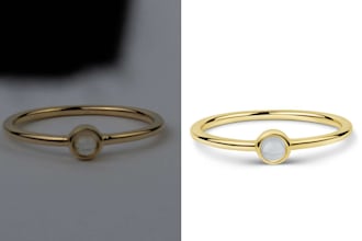 do jewellery retouching and editing, removing background