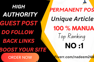 create high  da guest post backlinks with SEO quality guest posting service