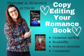copy edit your romance book manuscript