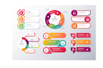 design creative flow charts, pie charts and business infographics