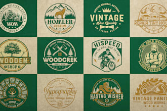 do retro vintage logo design