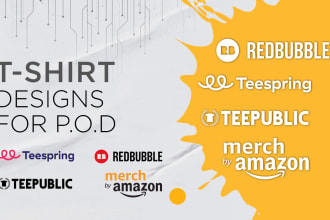 upload designs and listing optimization SEO on redbubble teepublic amazon merch